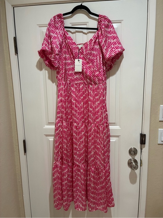 Dresses & Skirts - Skies are Blue Pink Patterned Women’s Maxi Dress